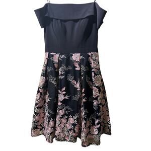 Morgan & Co cocktail dress black and pink Size 7 Junior